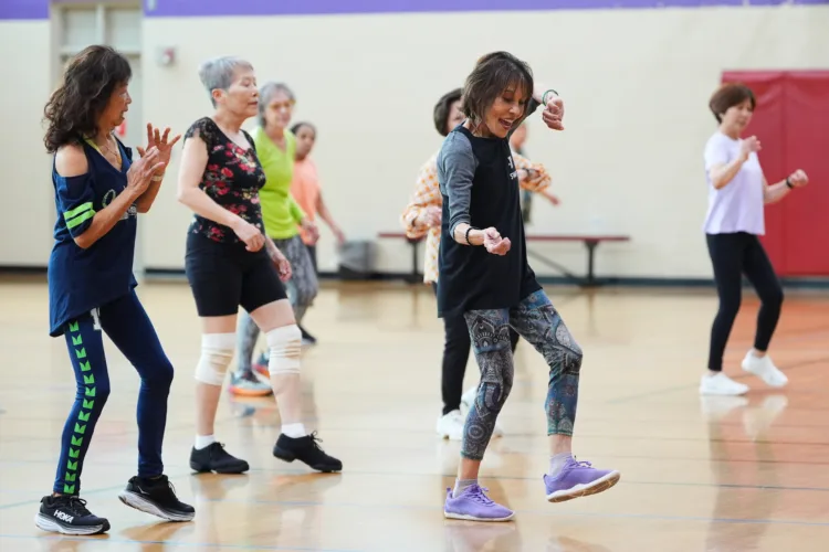 Example Setters: Playing hip-hop or Doris Day, older exercise instructors can speak their peers' language